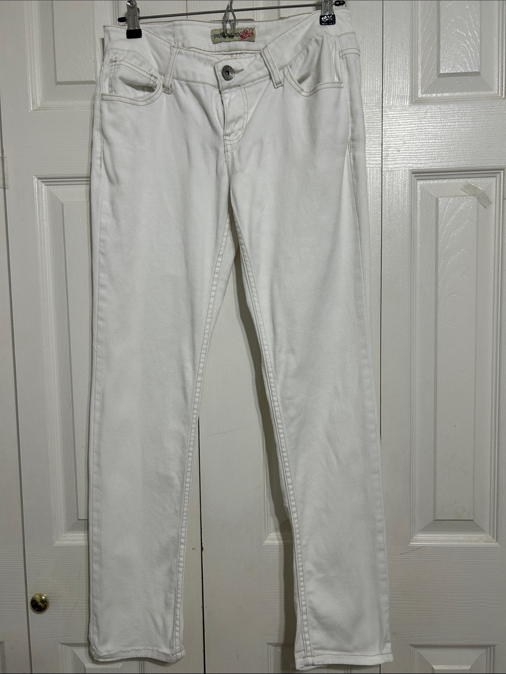 Paris Blues White Straight-Leg Jeans